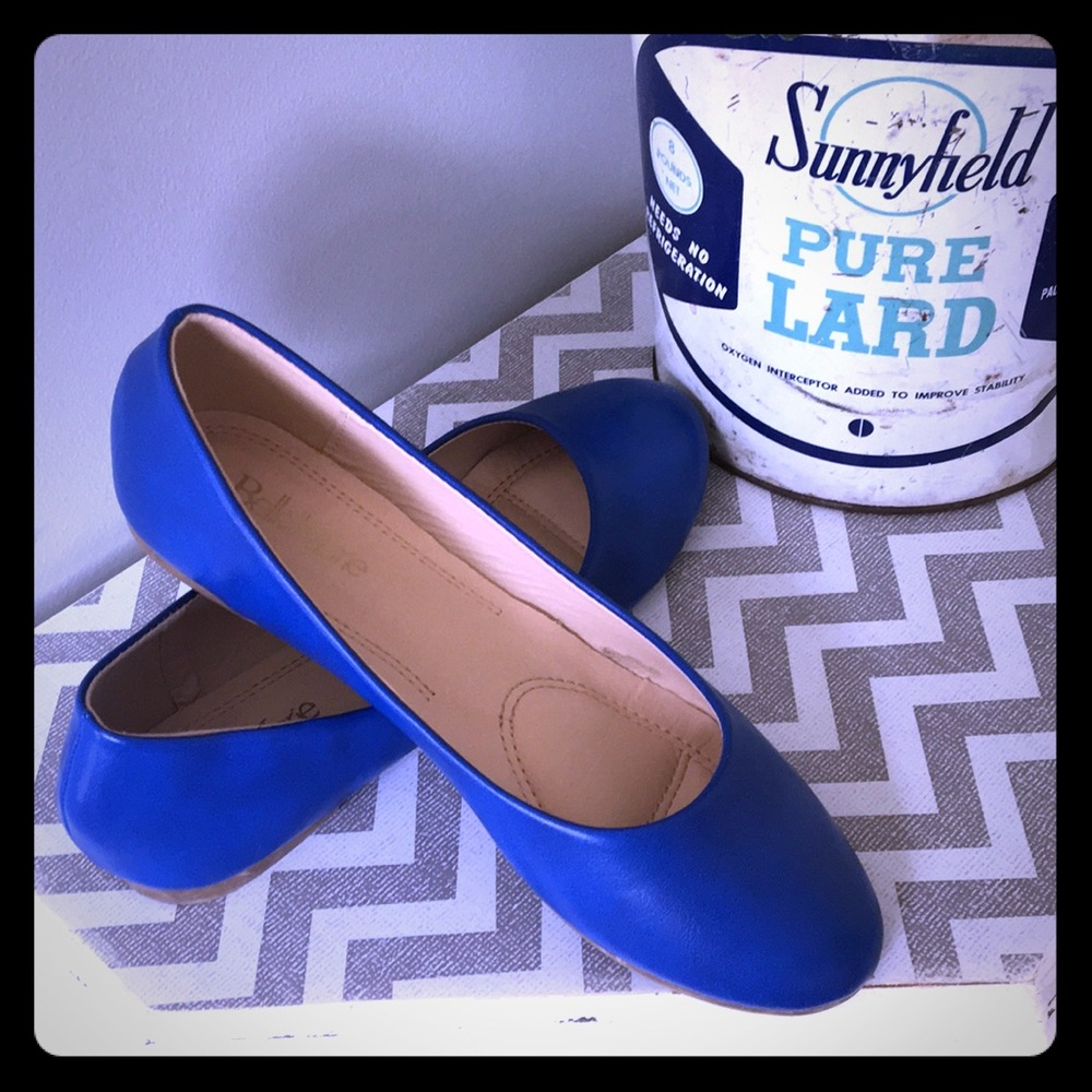 Royal Blue Flats Size 7